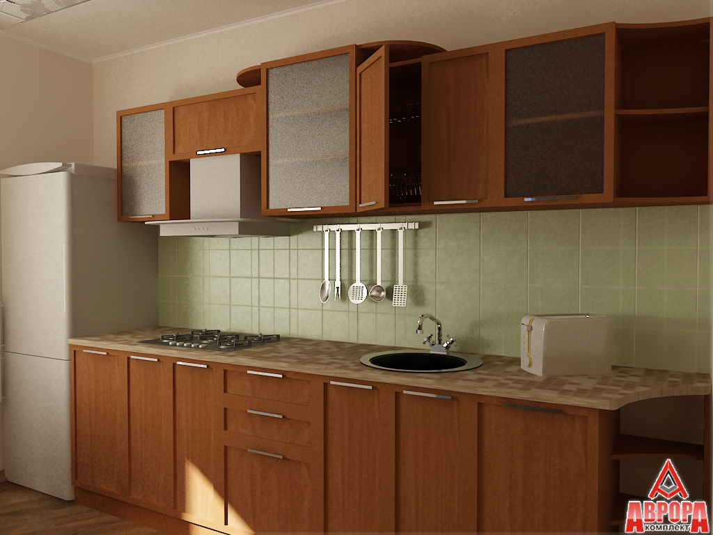 визуализация корпусной мебели - кухонный гарнитур