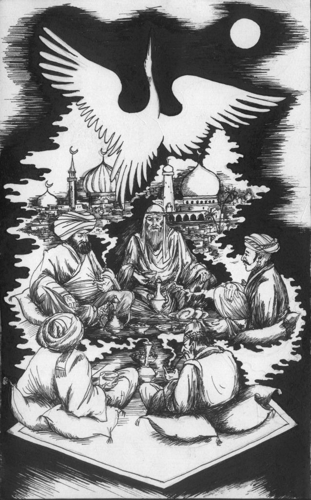 Иллюстрация к сказкам Гауфа "Калиф-аист"