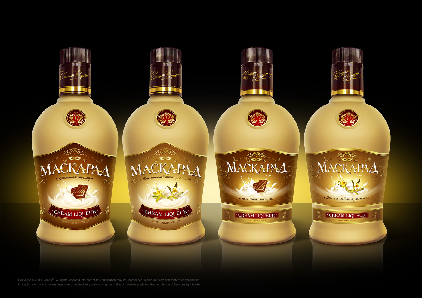 Этикетка ликера "Маскарад"