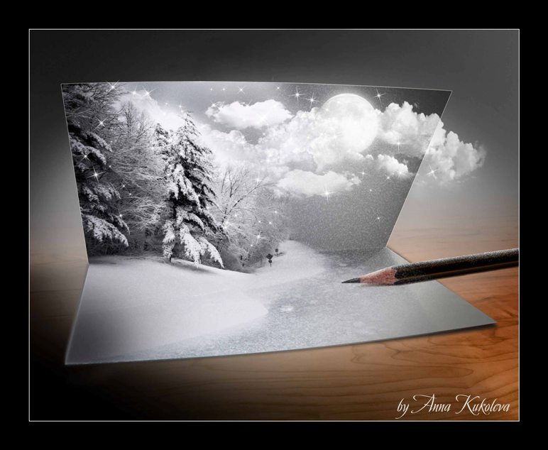 Волшебство Рождественской открытки