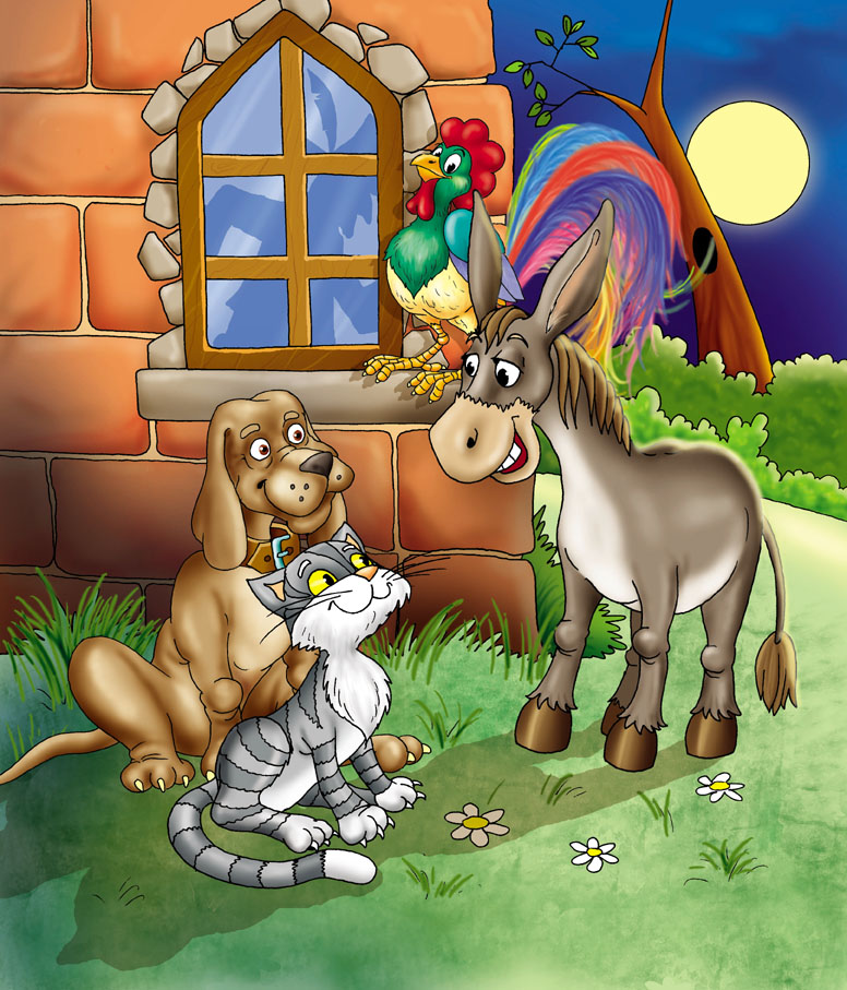 "бременские музыканты" иллюстрация