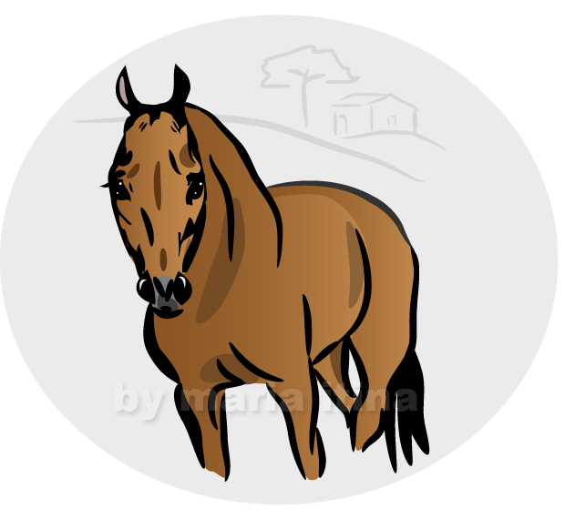 лошадь. Horse.