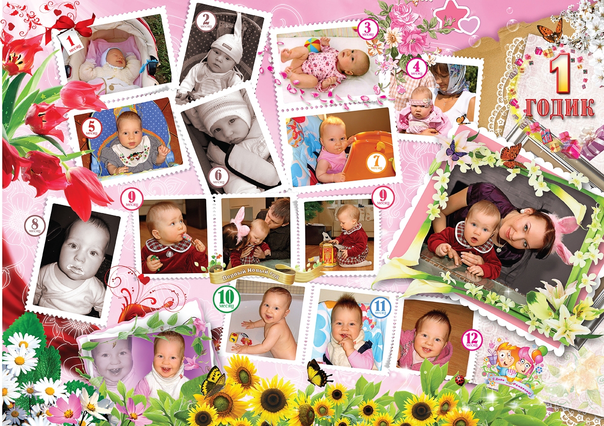 Коллаж детский для девочки