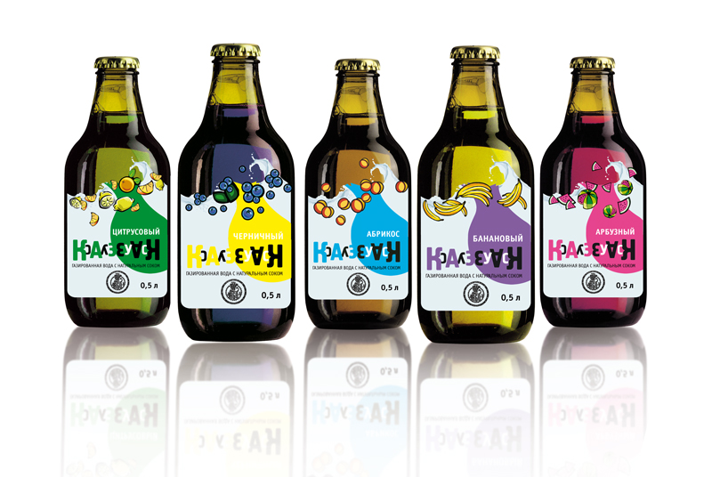 Дизайн  этикетки газированной воды "Казус" (концепт)