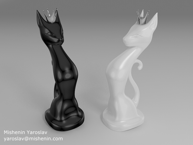 Духи "Чёрные и белые королевские кошки"