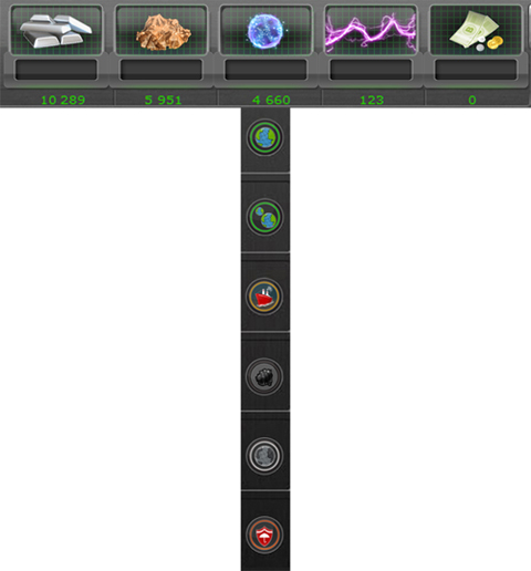 Иконки ресурсов и статусов планет