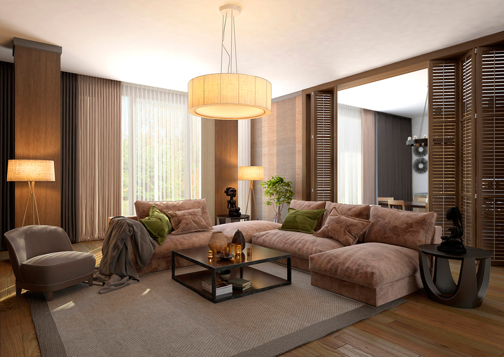 Визуализация апартаментов в стиле Эко