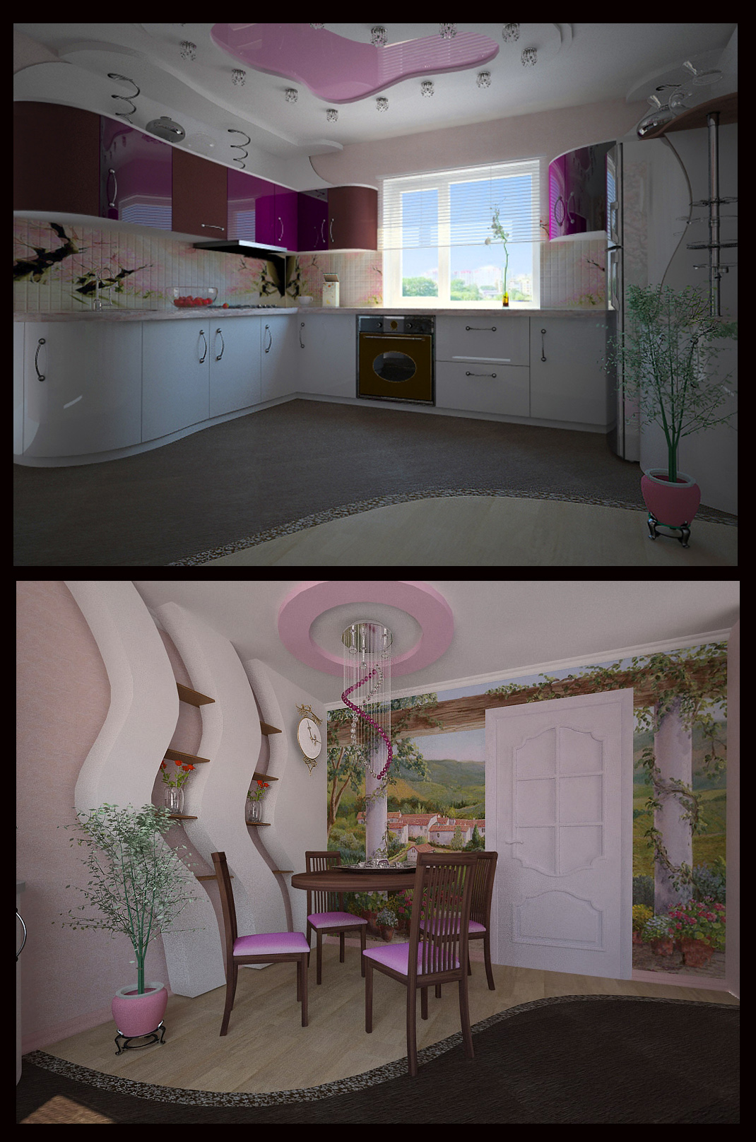 Кухня для молодой женщины "Фуксия"