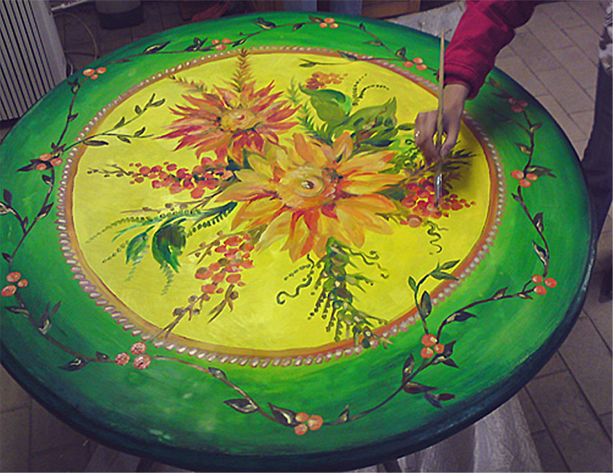 роспись стола