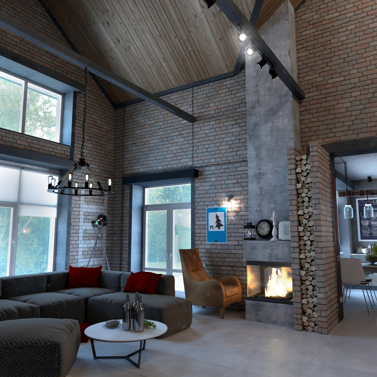 Дача в стиле лофт 01