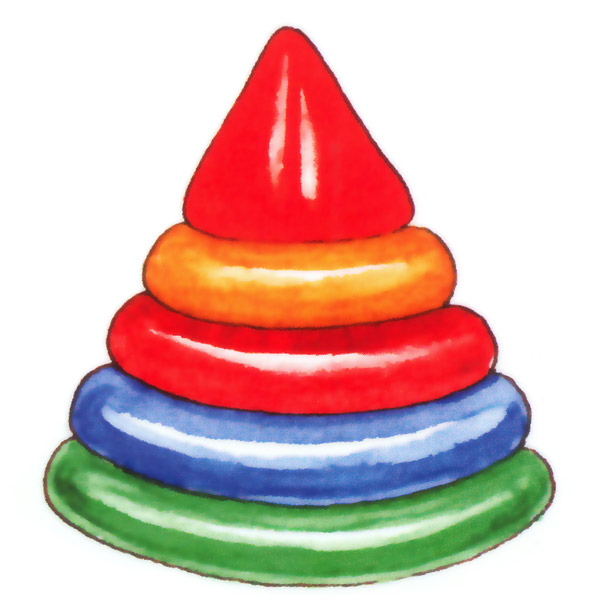 акварель "пирамидка"