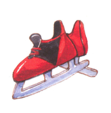 акварель "коньки"