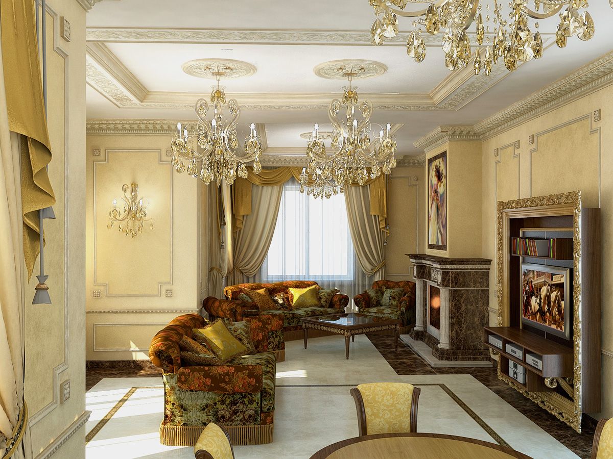 Визуализация гостинной