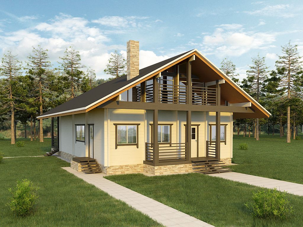 Визуализация коттеджа