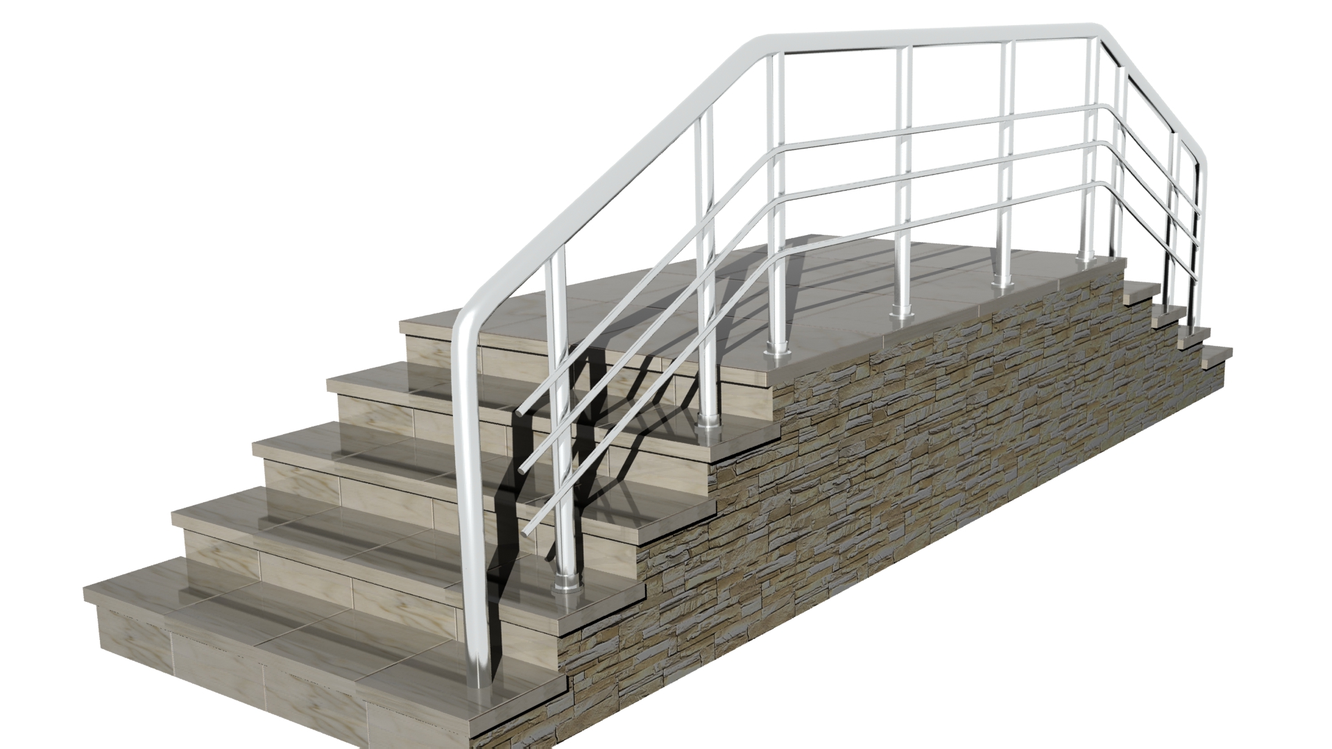 Крыльцо гранит нержавейка