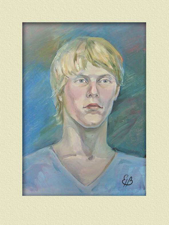 Мальчик. Картон, масло