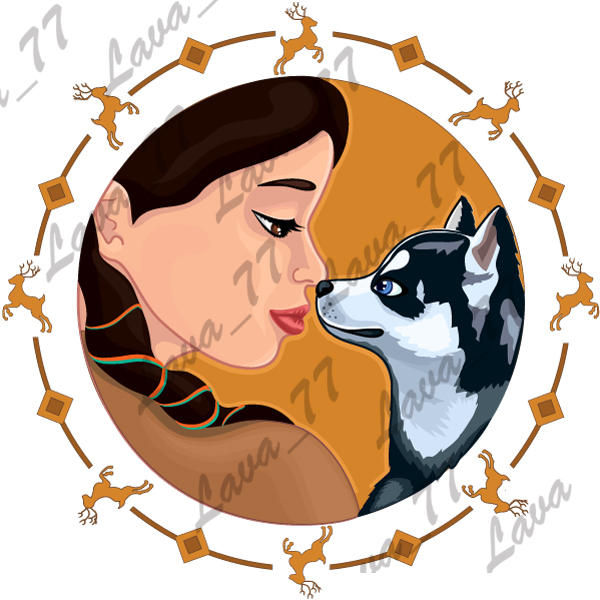 Из серии макетов к тарелкам "Народы Севера"