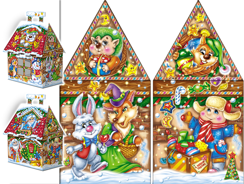 новогодняя упаковка Дом Деда Мороза (3)