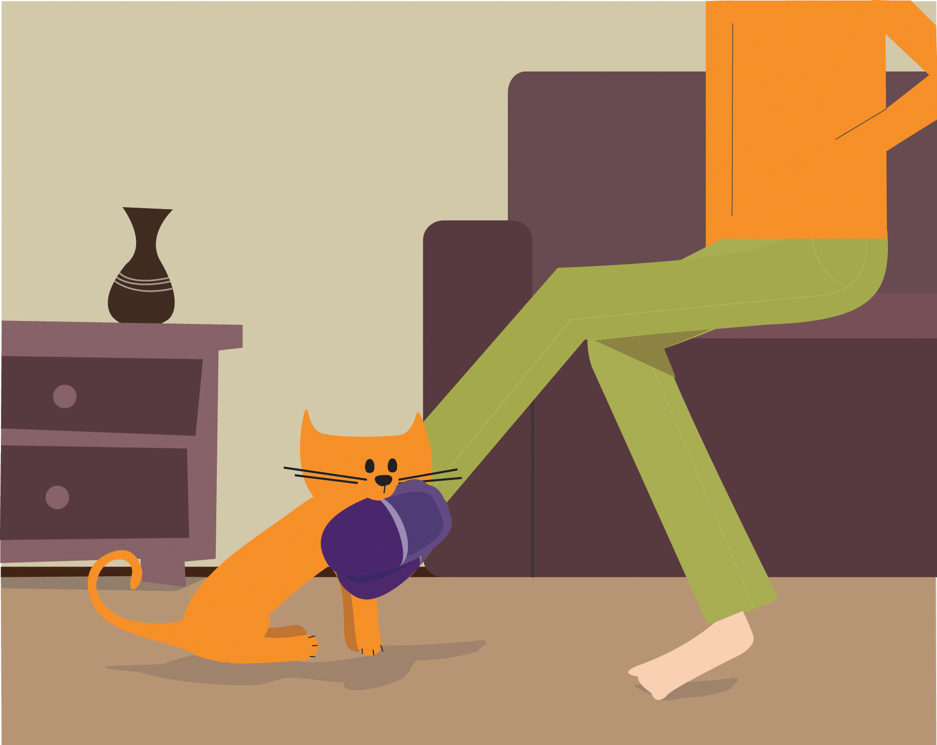 раскадровка ролика "Любопытный кот"