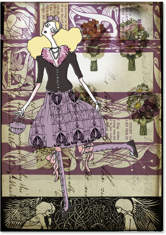 Эскиз к коллекции "Кукла для Бердслея"