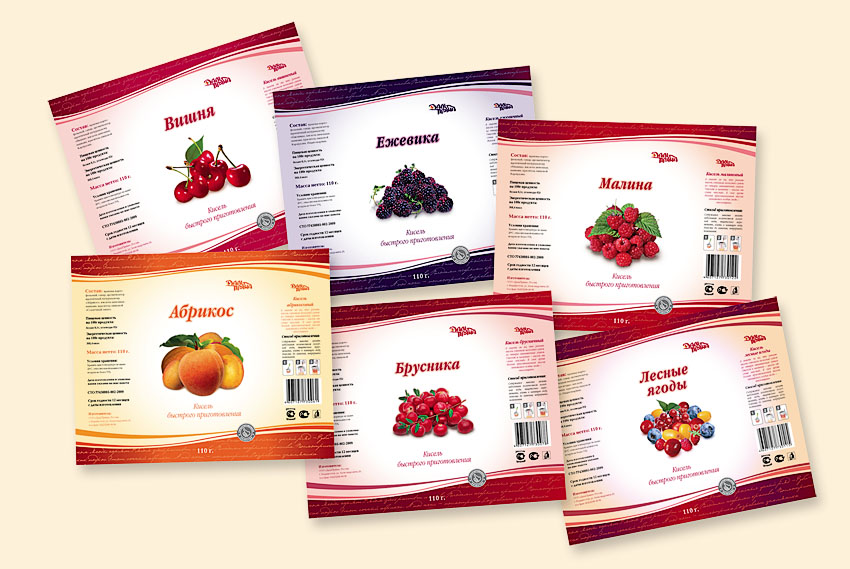 Серия заварных киселей