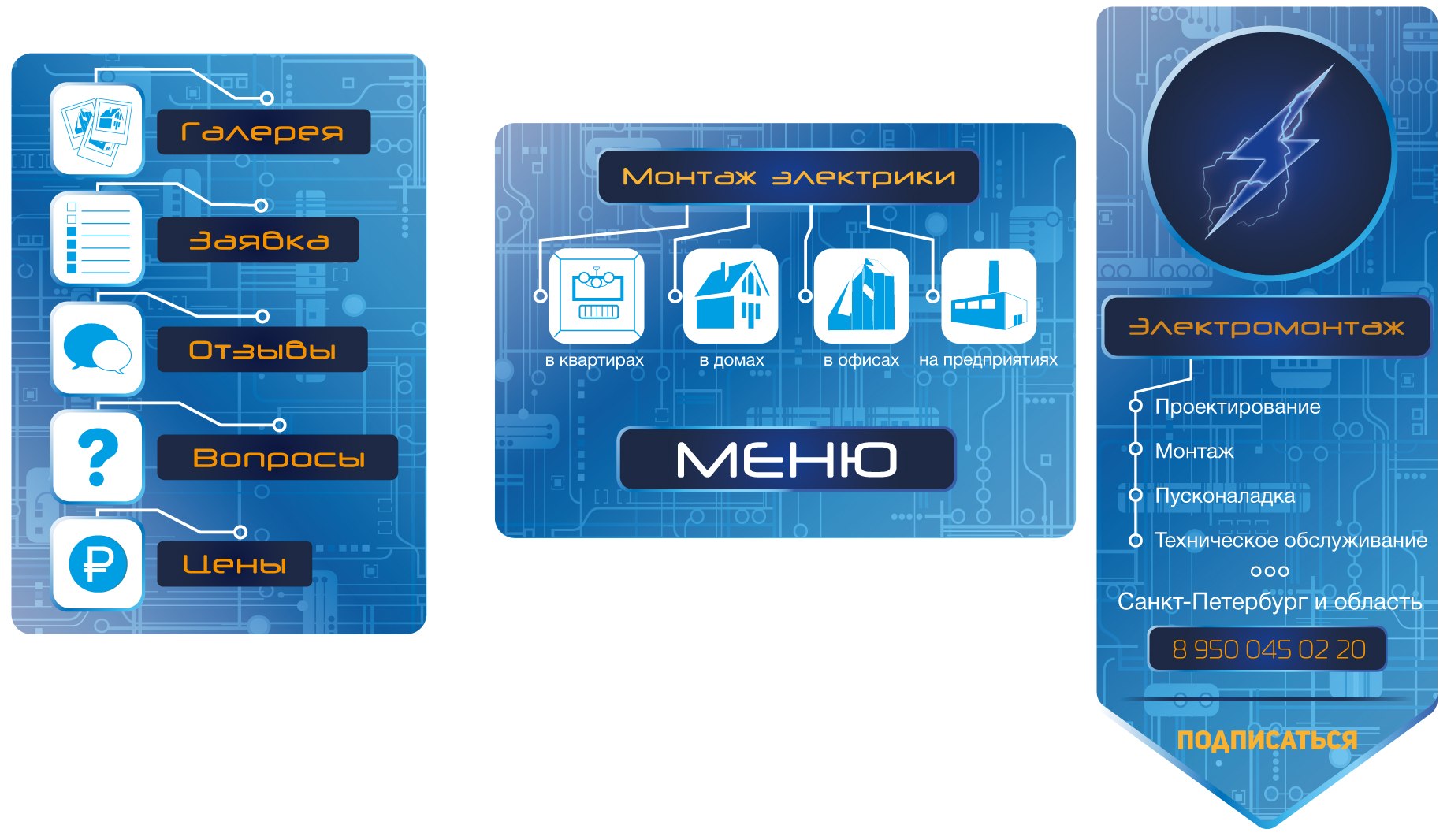 Оформление для группы "Электромонтаж"