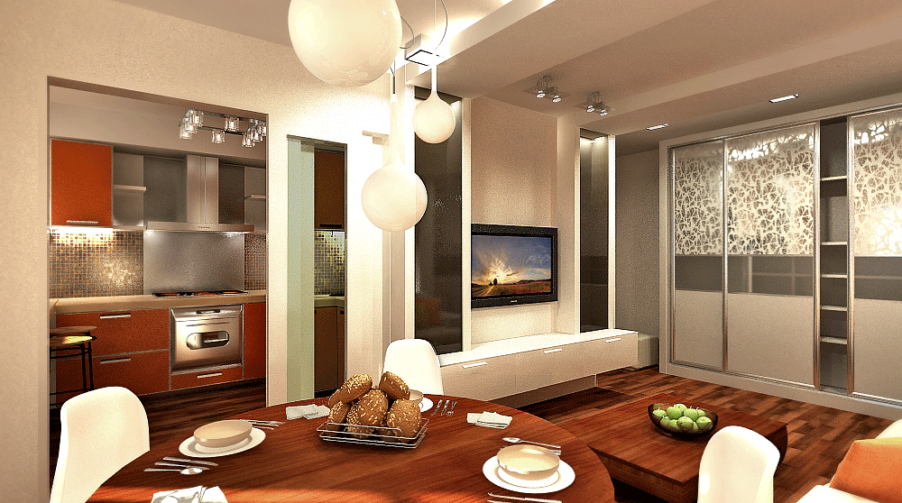 Кухня-гостиная. вид2.