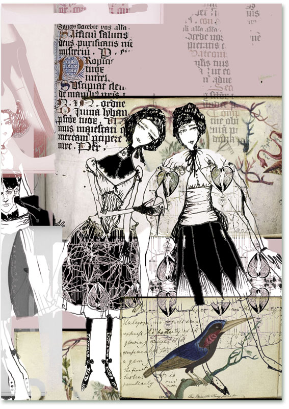 Эскиз к коллекции "Кукла для Бердслея"