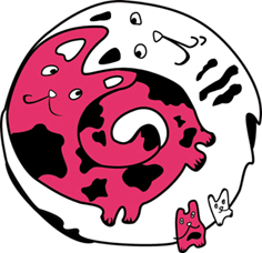 Коты. Шелкография.