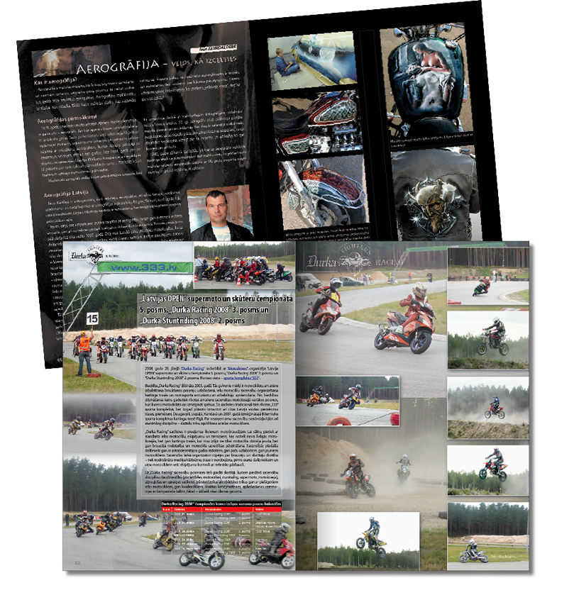 разворот журнала А4 "Atrak un skalak"