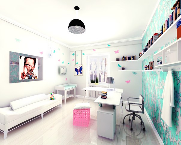 Дипломный проект разработки детской поликлиники. Кабинет врача №2.