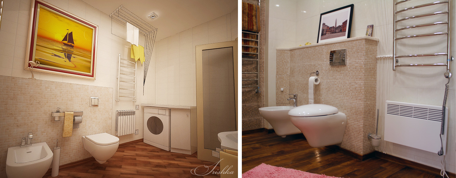 Ванная комната + фотография реализованного проекта