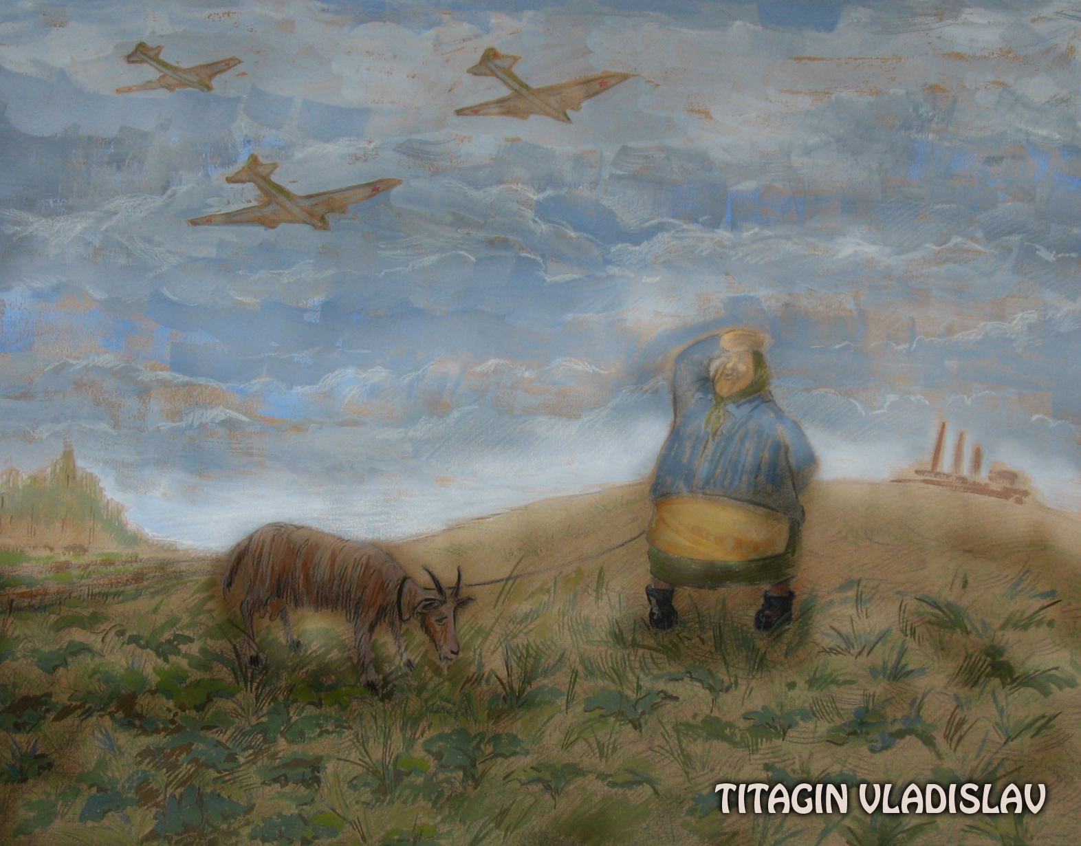 Эскиз к рассказу летчика-штурмовика "Нечисть"