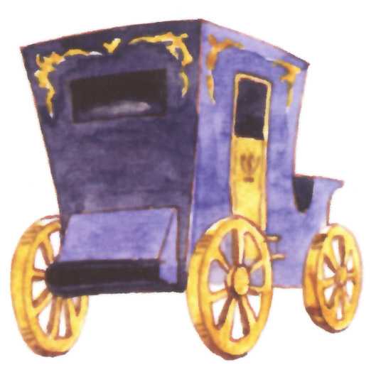 акварель "карета"