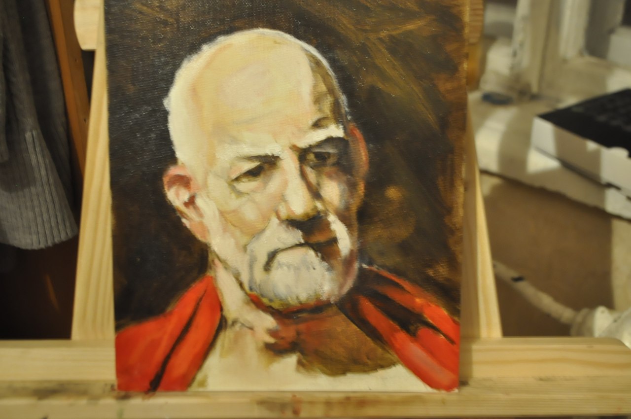 масло, подмалевок