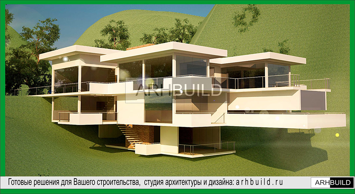 Проект роскошного особняка, расположенного с видом на Чёрное море