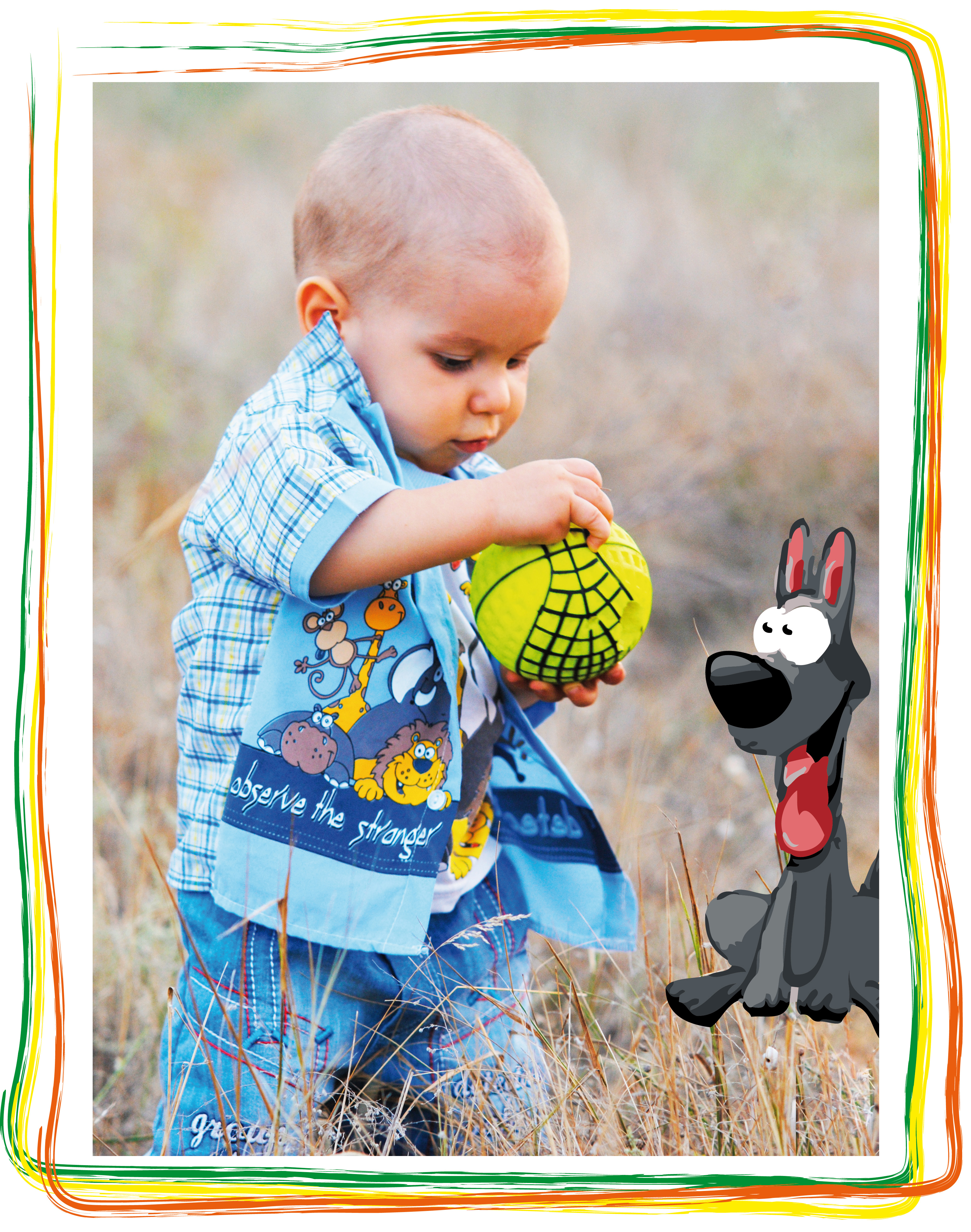 Малыш с собакой