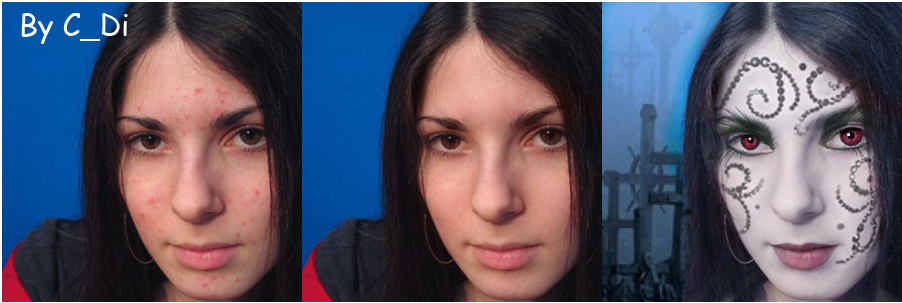 ретушь, цифровой макияж, замена фона