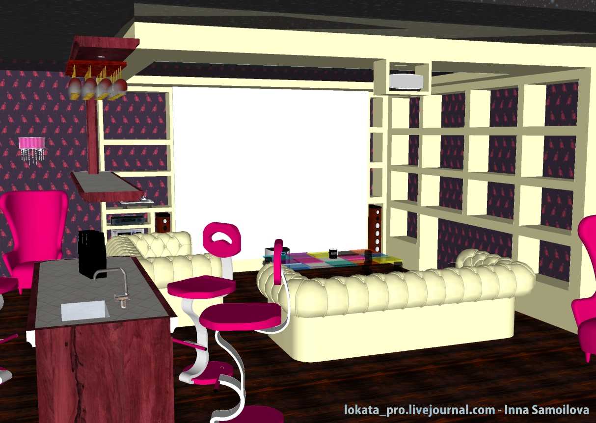 Гостиная с домашним кинотеатром