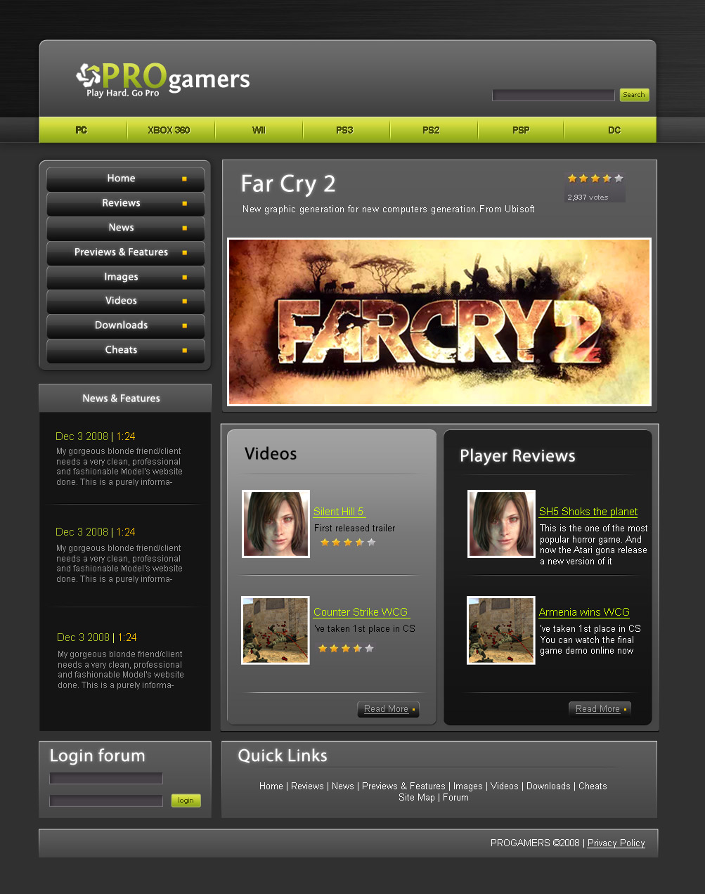 сайт «ProGamers»