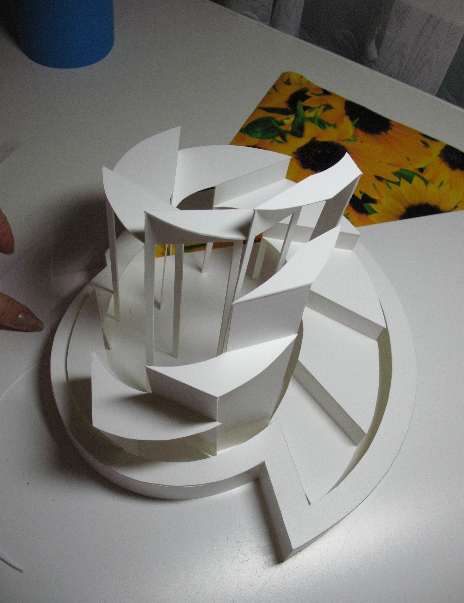 макет фонтана в процессе