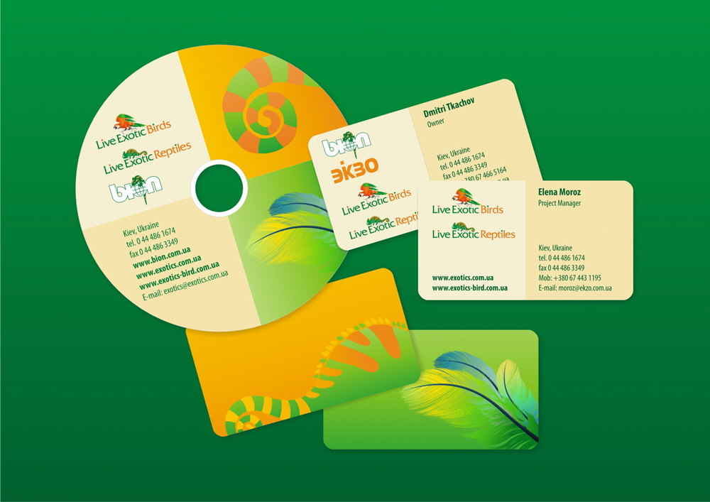 Фирменный стиль для компании "Живая экзотика"