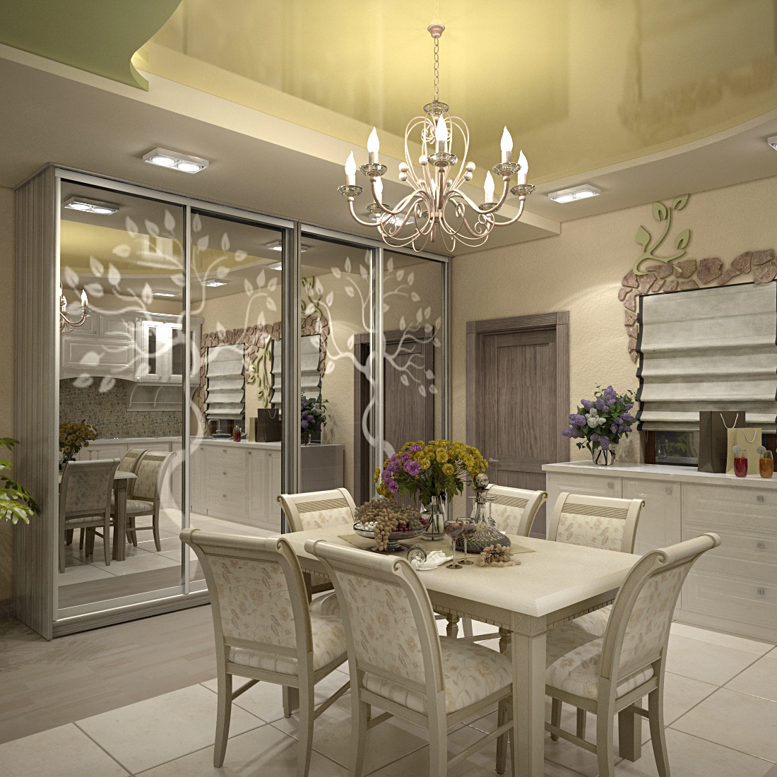 Кухня-студия в коттедже 06