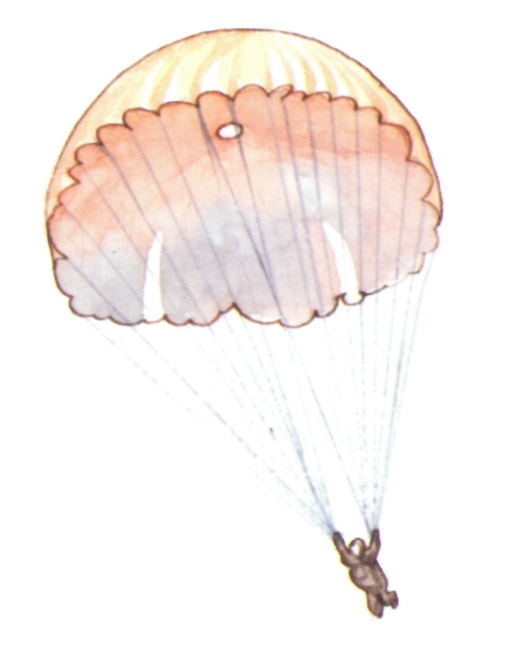 акварель "парашют"
