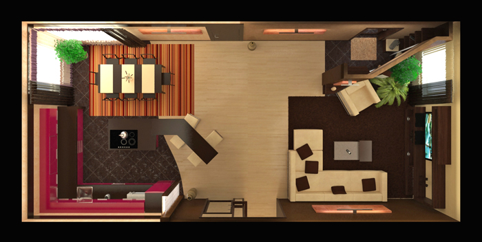 гостинная-кухня