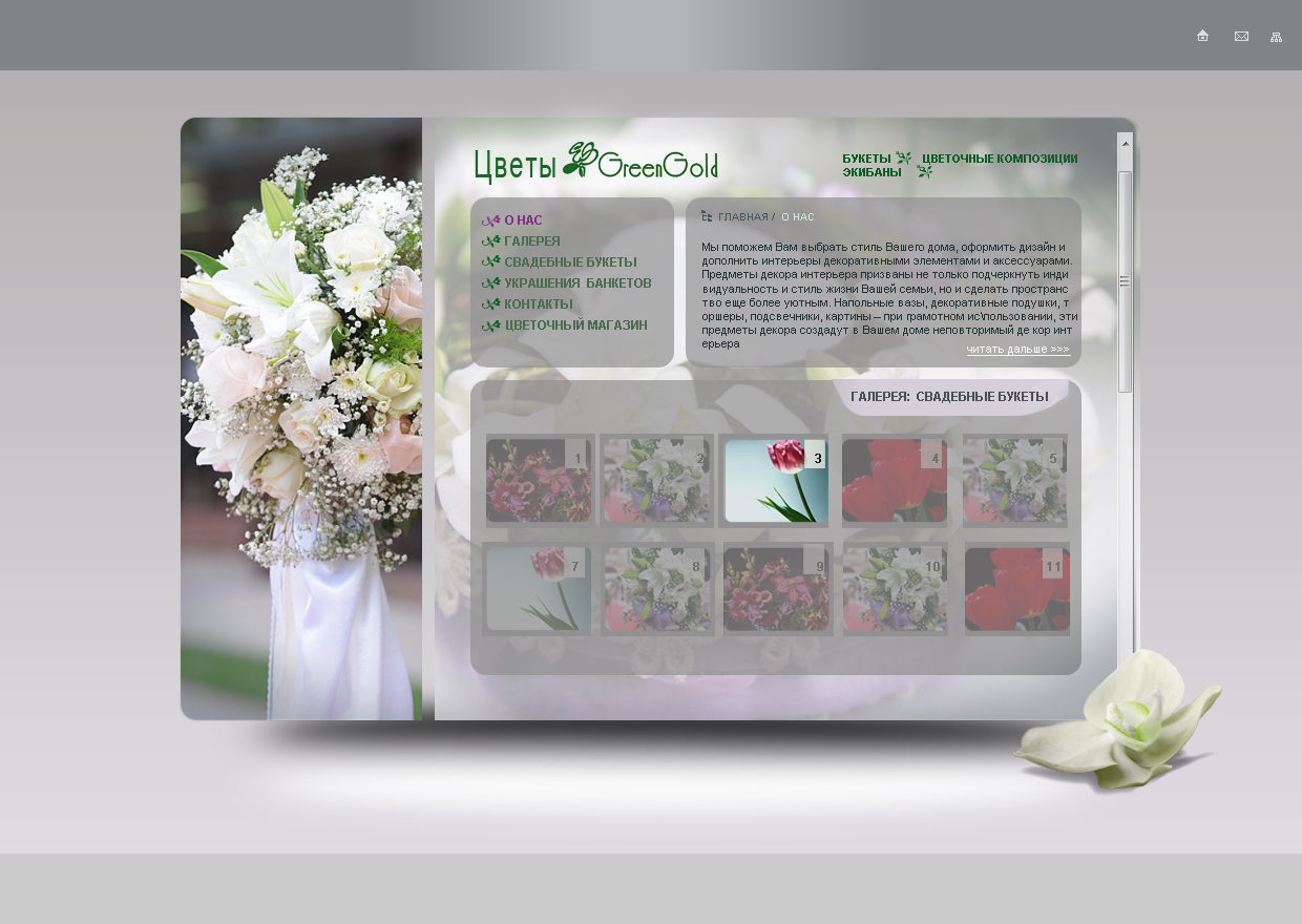 сайт для магазина цветов