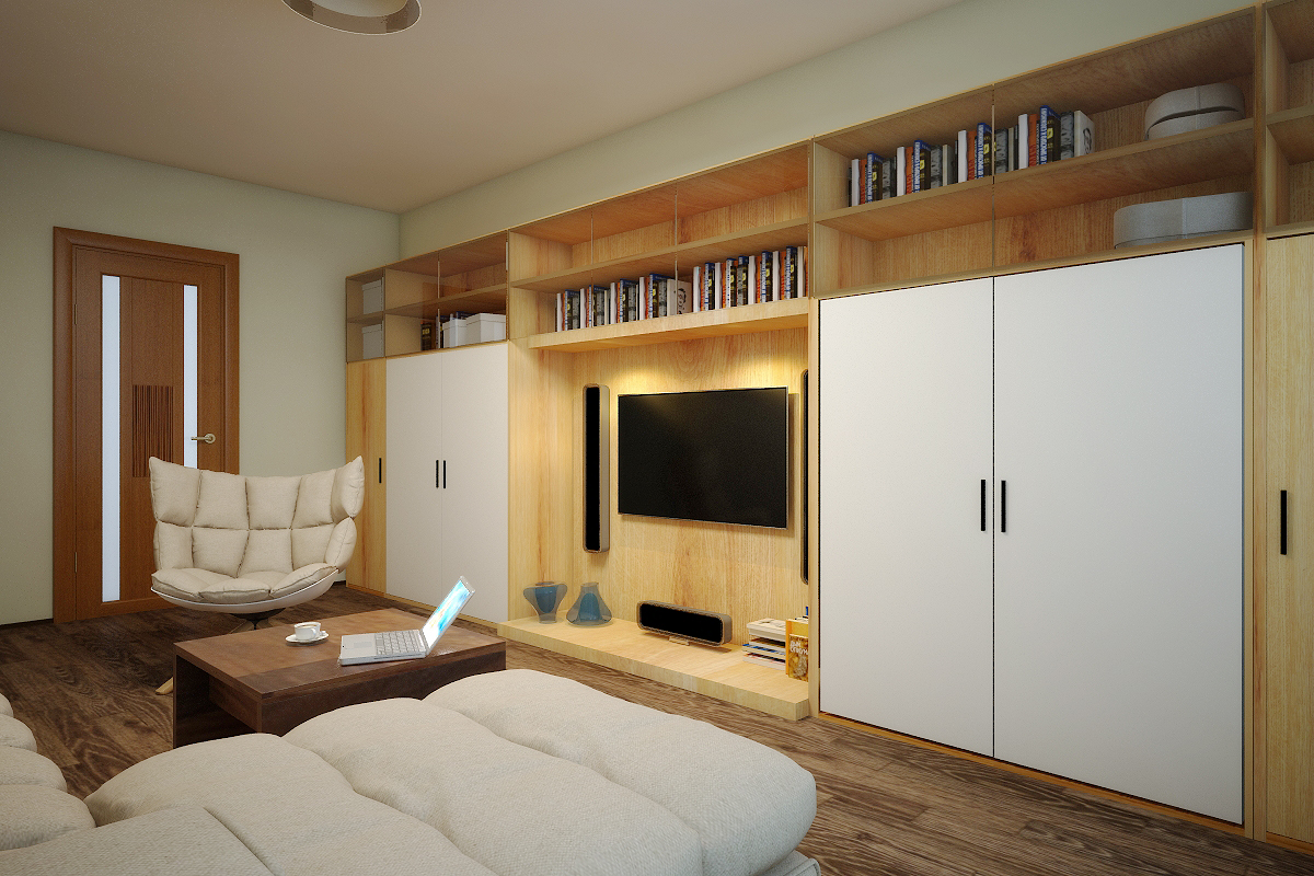 Гостиная. Квартира на Ленсовета, 1