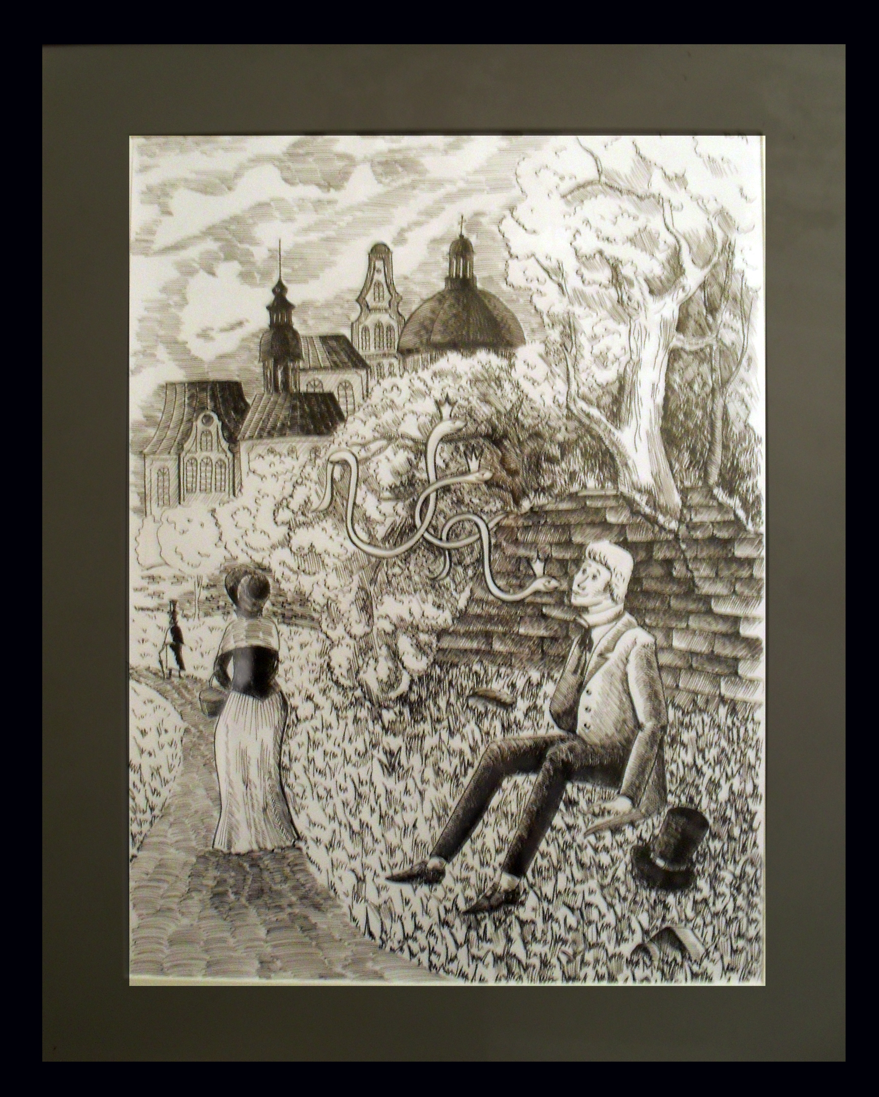 Иллюстрация к сказке Гофмана "Золотой горшок"