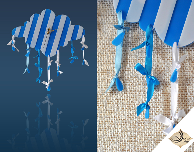 Дизайнерские настенные часы "Cloud"