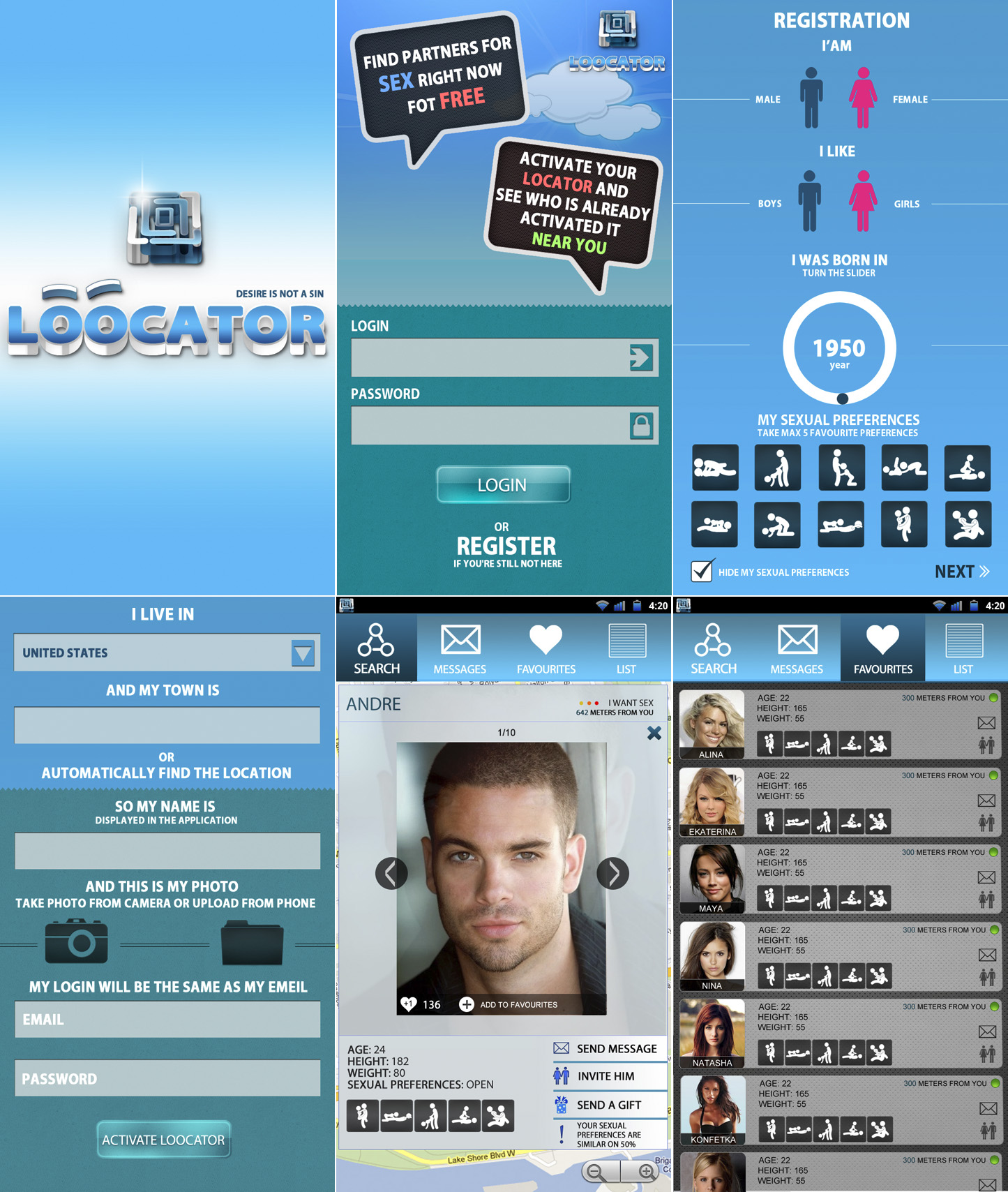 Социальная сеть для взрослых Loocator